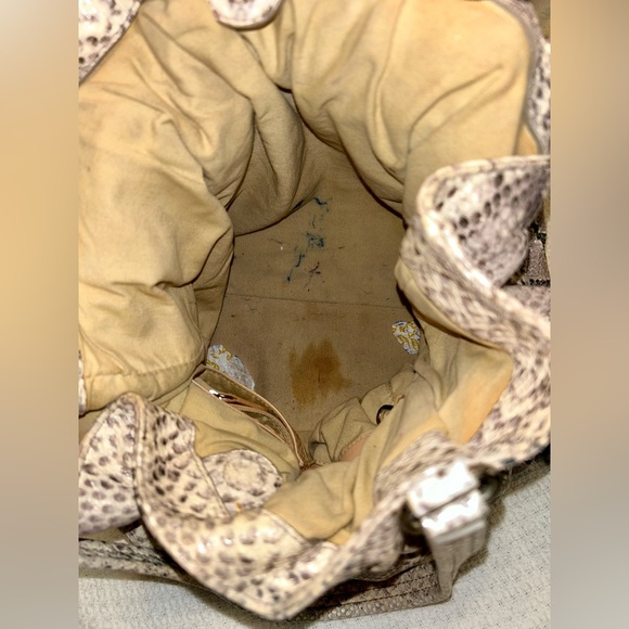 Cole Haan python-embossed, leather handbag with dust bag! Gently used - Picture 10 of 11